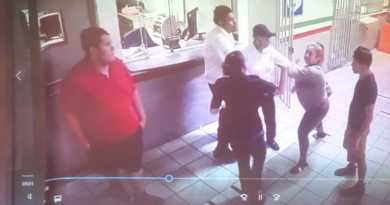 Scuffle at the border