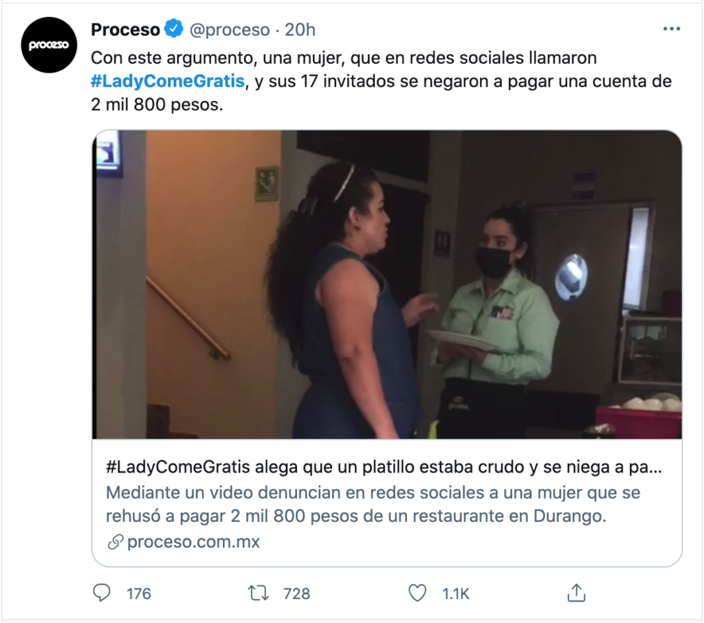 LadyComeGratis viral in México.