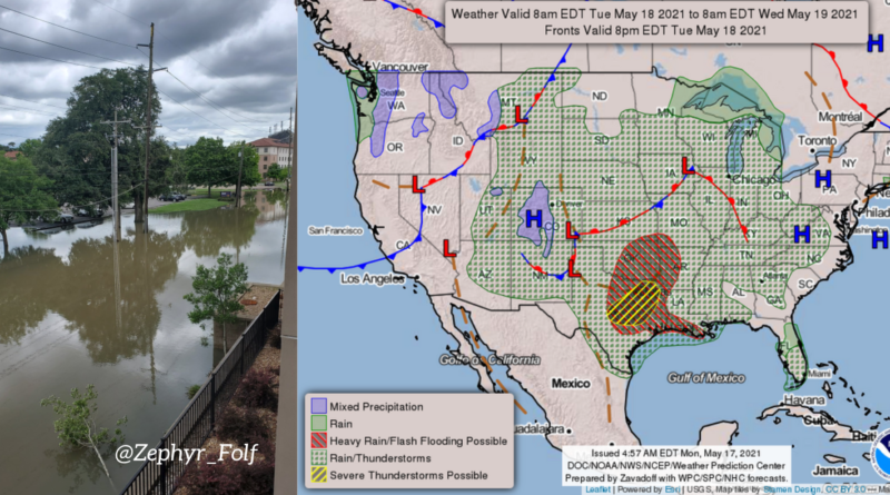 Louisiana Texas rain floods
