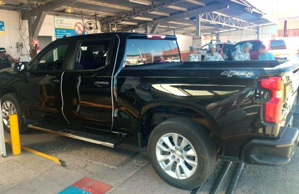 El vehículo en el que viajaba la estadounidense.