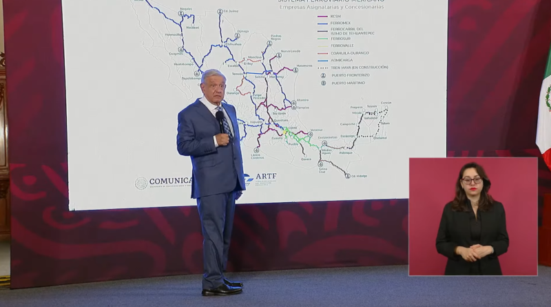 AMLO anuncia decreto para trenes