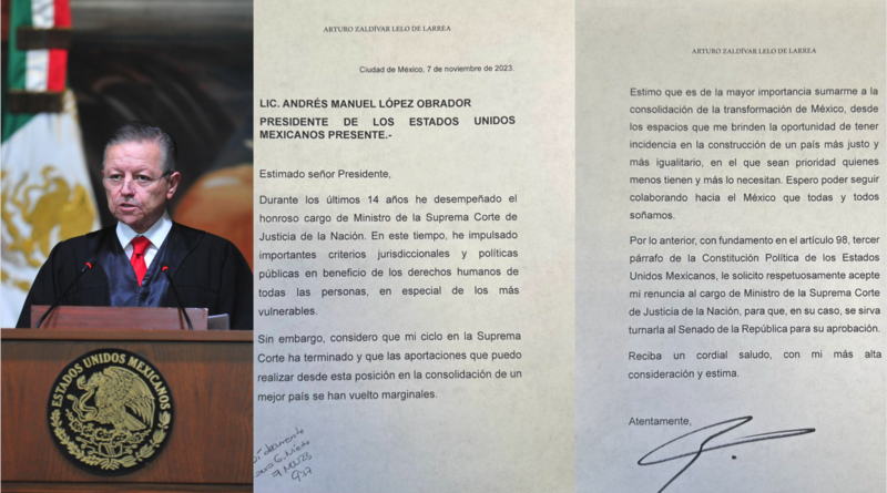 Arturo Zaldívar renuncia