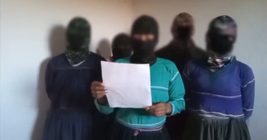 Mujeres wixárika en Jalisco denuncian a “El Rojo” en video dirigido al “Mencho” del CJNG. 📸 Especial-The Border Reports