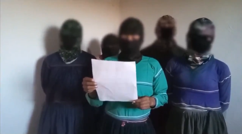 Mujeres wixárika en Jalisco denuncian a “El Rojo” en video dirigido al “Mencho” del CJNG. 📸 Especial-The Border Reports
