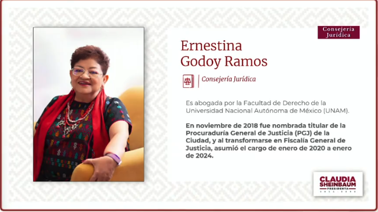 Ernestina Godoy, asumirá la Consejería Jurídica de México.