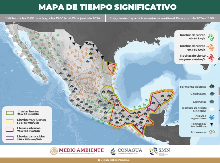Clima: Tormenta tropical Alberto amenaza el noreste de México