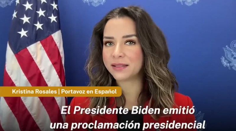 Kristina Rosales, portavoz en el Departamento de Estado de EU.