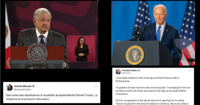 Atentado a Trump: Biden y AMLO condenan ataque armado.