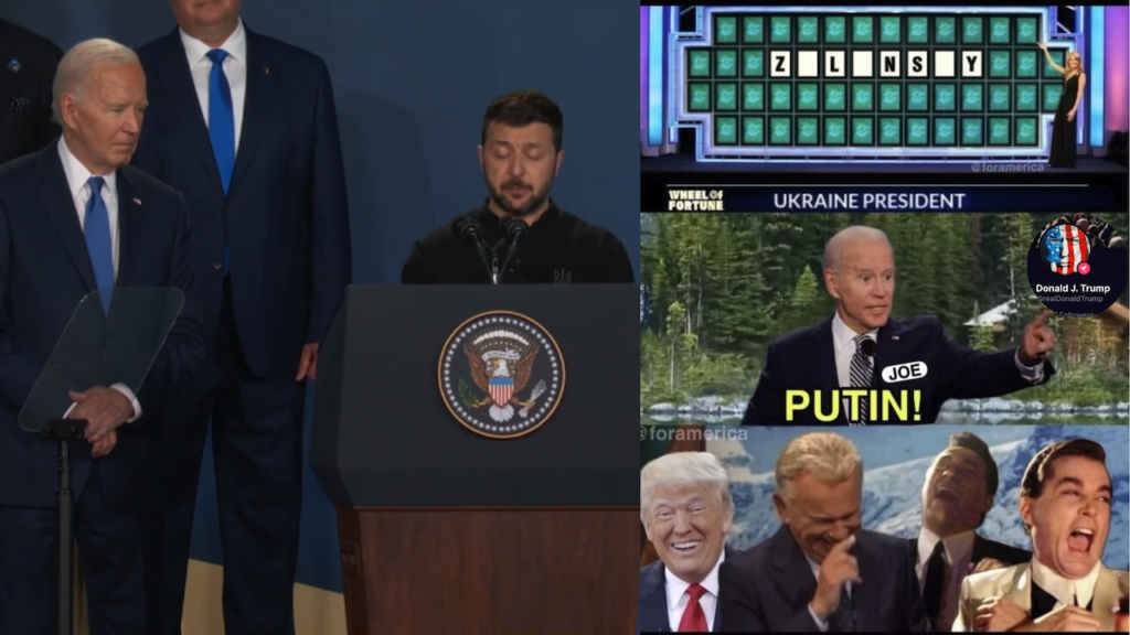 Biden confunde nombres; Zelensky con Putin y Kamala con Trump en la OTAN.