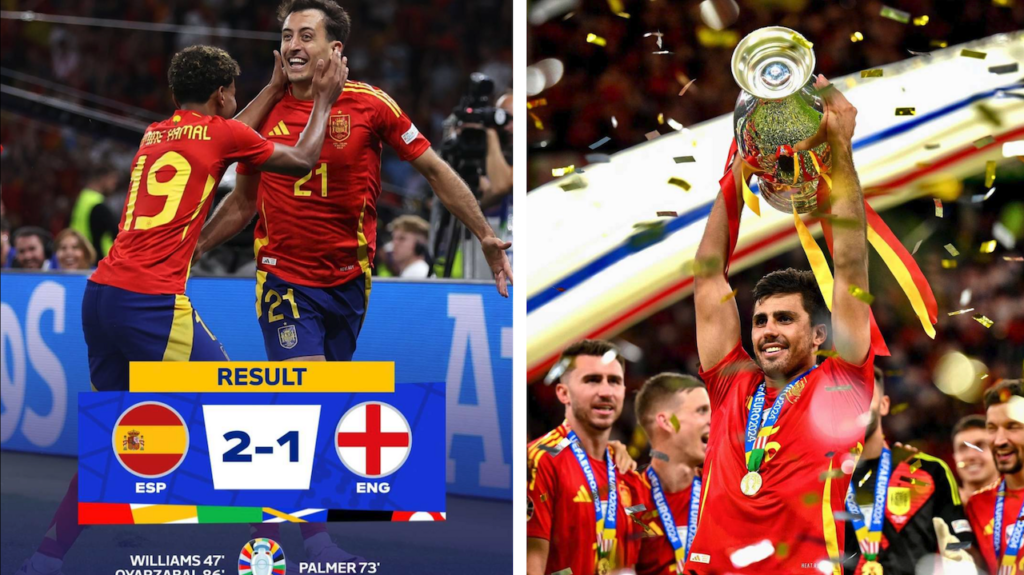España gana la Eurocopa 2024 al vencer a Inglaterra 2-1. (Eurocopa 2024)