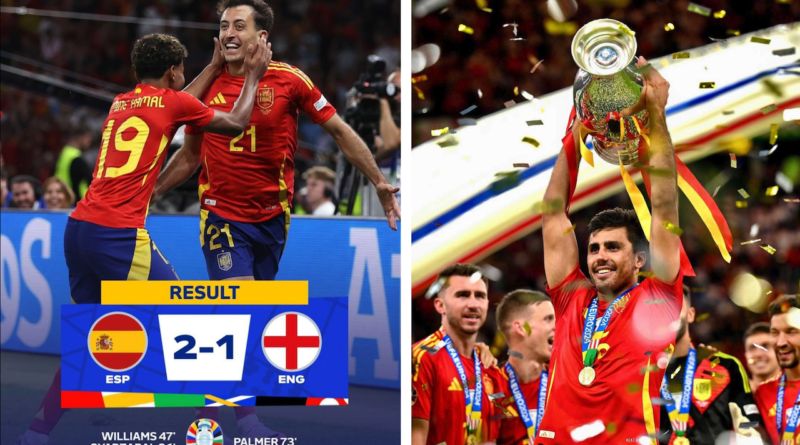 España gana la Eurocopa 2024 al vencer a Inglaterra 2-1. (Eurocopa 2024)