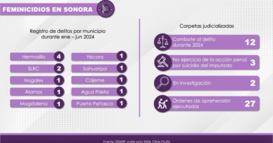 Feminicidios en Sonora: Fiscalía de Sonora atiende 17 casos.