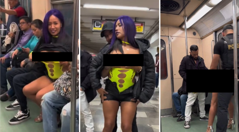 Luna Bella tiene sexo en el Metro de la CDMX y se viraliza