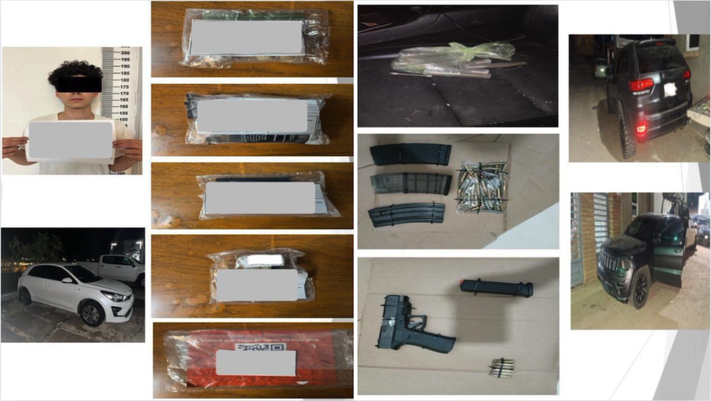 Decomiso de drogas y armas en operativo en Nogales.