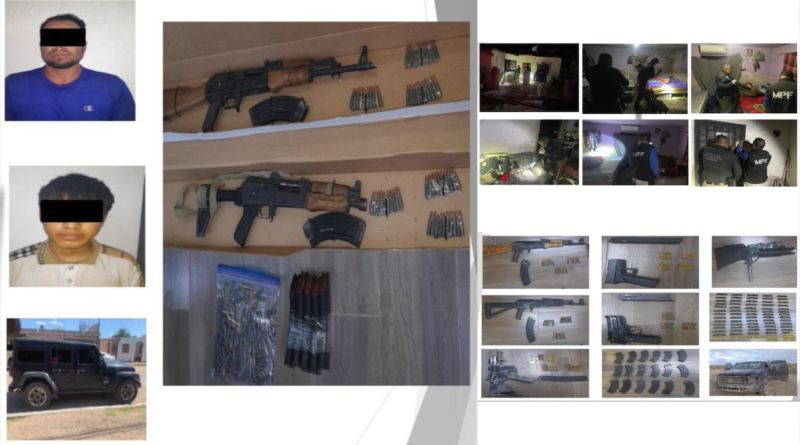 SONORA.- Agentes federales detienen a tres y hallan armas y explosivos en zonas rurales de los municipios de Caborca, Sonoyta y Átil. 📸 Especial-The Border Reports