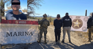 Operativo AMIC y Semar captura sujeto con arsenal en Trincheras