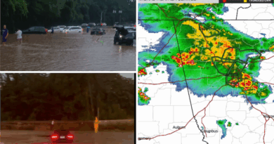 Atlanta azotada por inundaciones y lluvias torrenciales y cancelación de vuelos. (Pic Redes).