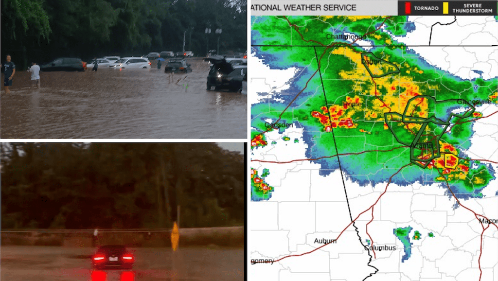 Atlanta azotada por inundaciones y lluvias torrenciales y cancelación de vuelos. (Pic Redes).