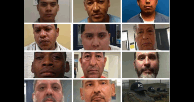 DHS exhibe detenidos que irían a Alligator Alcatraz en Florida. 📸 DHS-The Border Reports