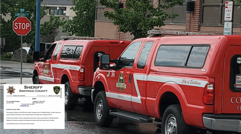 Dos bomberos son asesinados en Idaho por un francotirador. (Pic. Kootenai County, Bomberos).-The Border Reports
