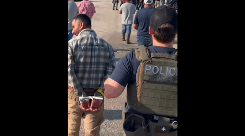 ICE y agencias federales arrestan trabajadores en Louisiana. (Pic ICE).