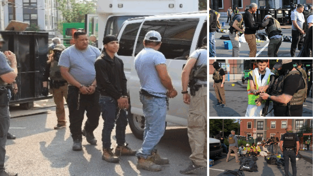 Redada ICE en apartamentos deja 17 detenidos en Philadelphia. 📸 ICE