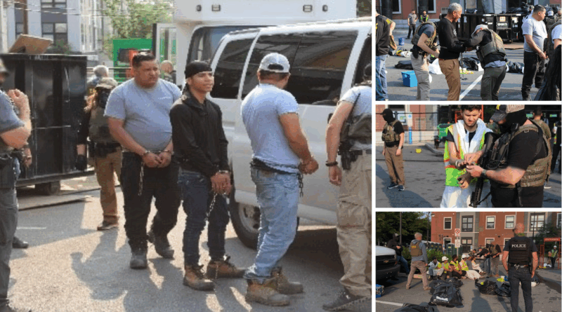 Redada ICE en apartamentos deja 17 detenidos en Philadelphia. 📸 ICE