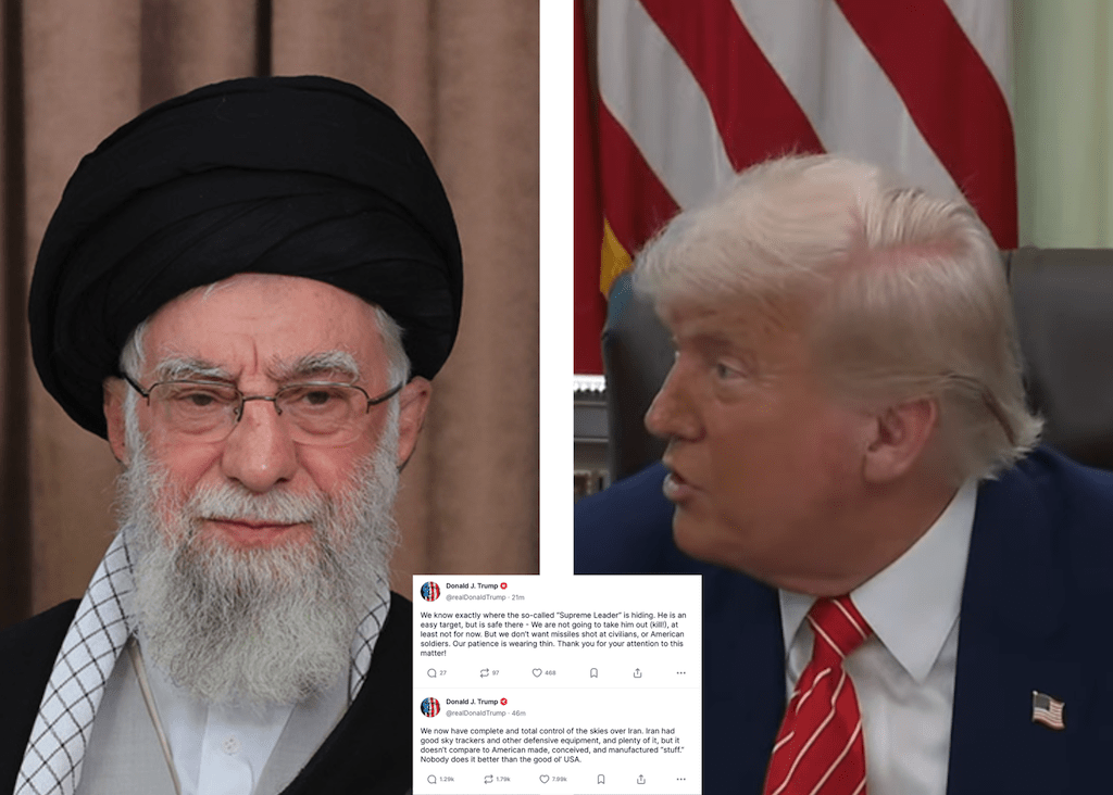 Trump advierte a lider supremo Ali Khamenei.