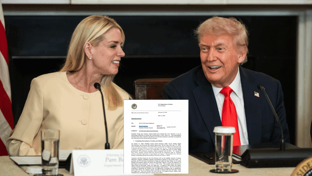 Trump y la fiscal general Pam Bondi, piden implementar políticas que plasmó en órdenes ejecutivas. (Pic. WH).-The Border Reports