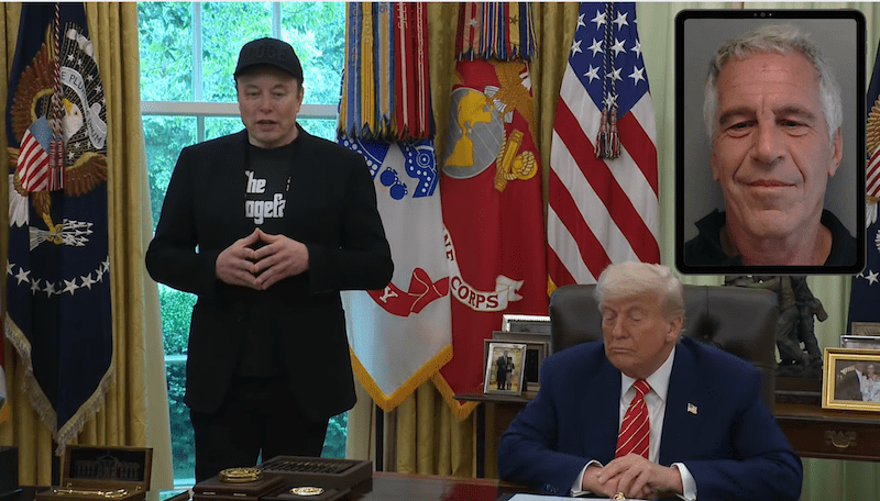 WASHINGTON D.C.- Elon Musk acusó a Donald Trump de estar mencionado en los archivos del caso Epstein. (📸 WH).