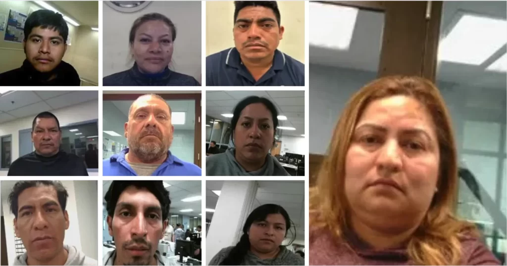 DHS exhibe detenidos en la redada en plantíos de marihuana de Camarillo.📸DHS/The Border Reports