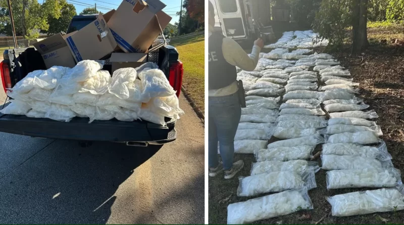 Decomiso de una tonelada de metanfetaminas a mecánicos en DeKalb.📸 DCP/The Border Reports