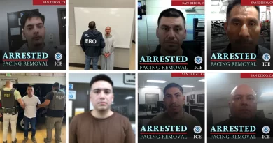 En redadas del ICE detienen a 8 migrantes en San Diego.📸 ICE-The Border Reports