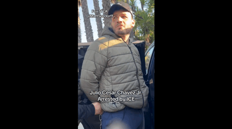 ICE difunde video y lo publica Matt Seedorf sobre el arresto de Chávez Jr.-The Border Reports