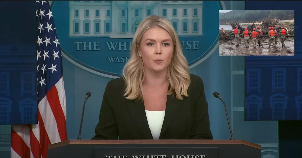 Inundaciones dejan 91 muertos en Texas; Trump declara desastre, informa Karoline Leavitt. 📸 WH-The Border Reports