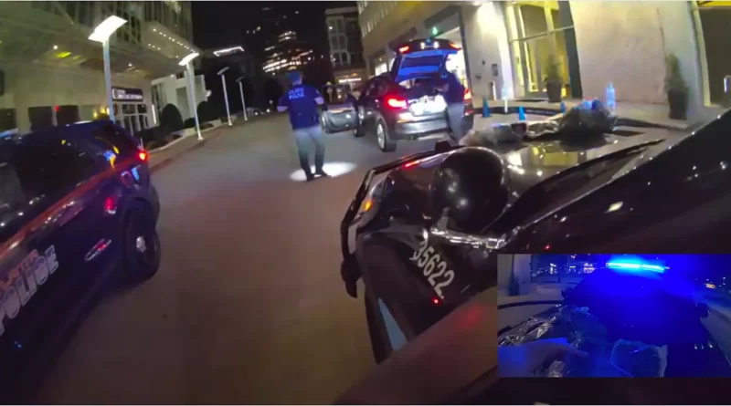Policías detienen individuo por conducir con licencia suspendida, portar marihuana y un arma.📸 APD/The Border Reports