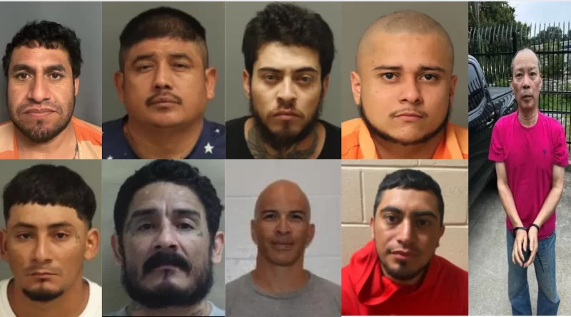 Arrestos migratorios de ICE Atlanta, ERO reporta nueve detenciones de criminales en agosto. 📸 ICE- The Border Reports
