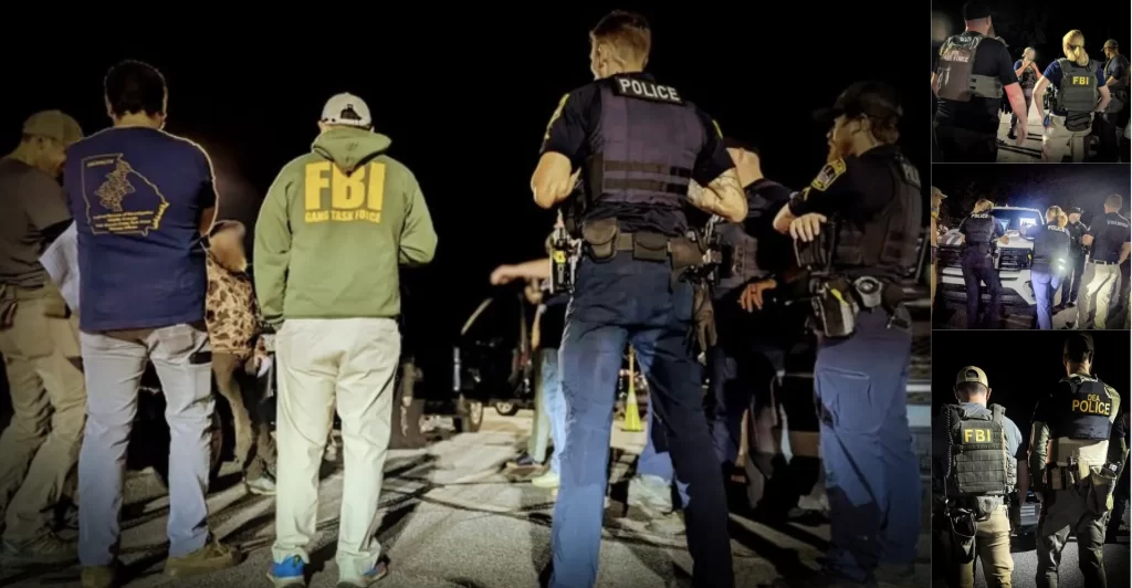 FBI en Atlanta logra arrestos masivos con la Operación Summer Heat contra pandillas. 📸 FBI-The Border Reports