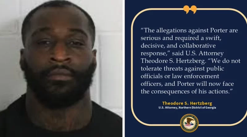 Jauan Porter amenaza al Presidente Trump por TikTok y es arrestado en Georgia. 📸 Redes-The Border Reports