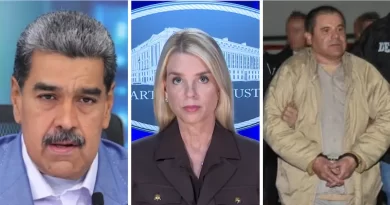Pamela Bondi vincula a Nicolas Maduro con el Cártel de Sinaloa y duplica recompensa. 📸 DoJ-The Border Reports