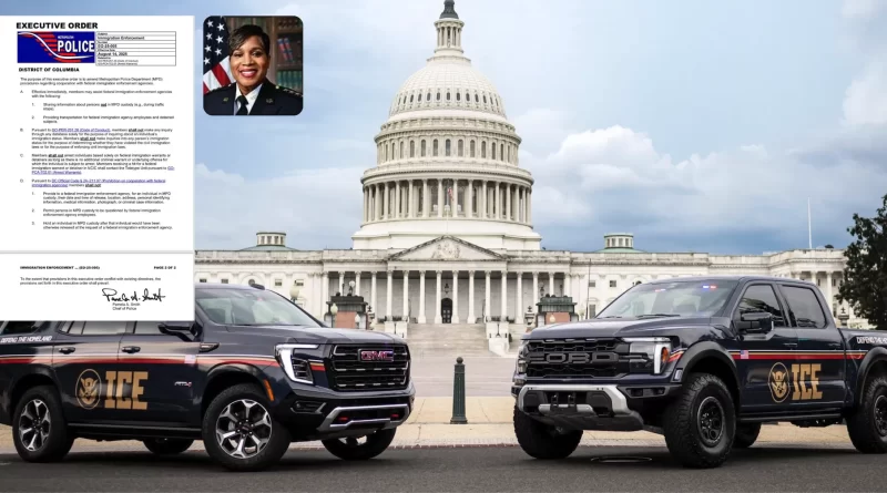 WASHINGTON D.C.- La Policía de Washington D.C. responde a las políticas de Trump con nueva orden que limita la cooperación con ICE.. 📸 ICE-MPD-The Border Reports