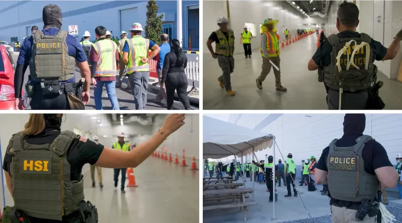 Arrestos migratorios de ICE en Savannah, Georgia dejan 475 detenidos en megaoperativo, 23 eran mexicanos. 📸 ICE-The Border Reports
