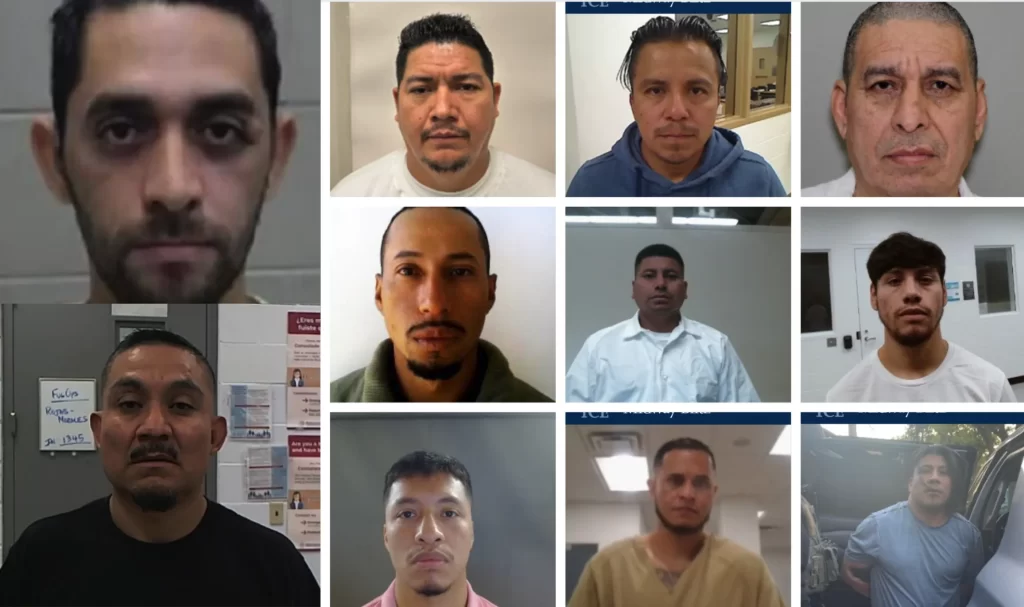 ICE realiza detenciones migratorias recientes en Atlanta, SanDiego, Houston y otras ciudades. 📸 ICE-The Border Reports