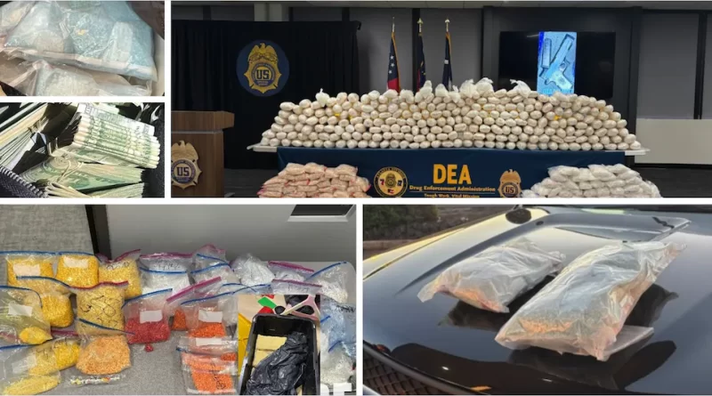 DEA golpea al CJNG en Estados Unidos con decomisos de drogas récord en cinco días. 📸 DEA-The Border Reports