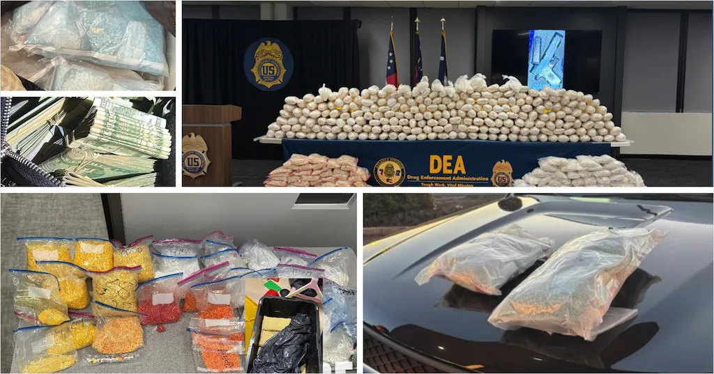 DEA golpea al CJNG en Estados Unidos con decomisos de drogas récord en cinco días. 📸 DEA-The Border Reports