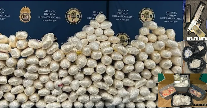 Narcos mexicanos detenidos en Atlanta por vínculos con el CJNG. 📸 USDOJ-The Border Reports
