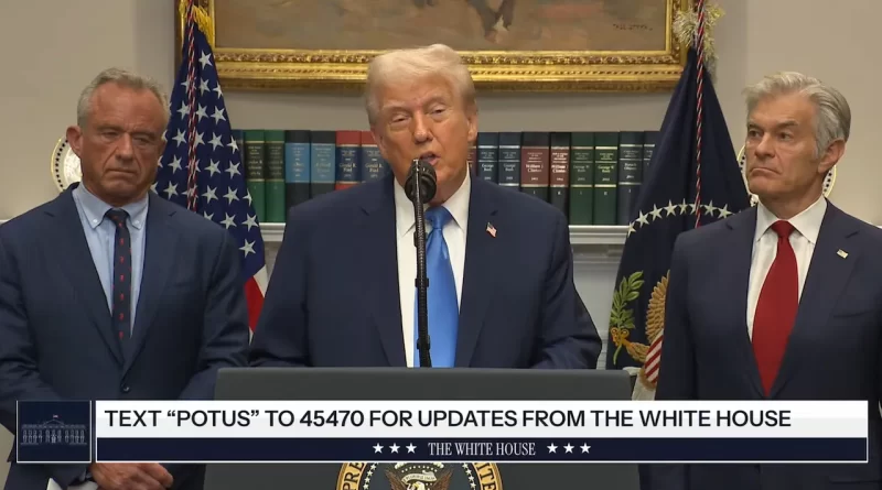 Trump y HHS anuncian avances en autismo infantil y confirman alerta de acetaminofén a embarazadas; FDA aprueba leucovorina. 📸 WH-The Border Reports