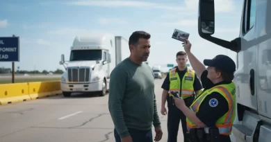 ICE y Patrulla de Caminos de Oklahoma arrestan 120 migrantes ilegales con licencias CDL en la I-40. 📸 ai-The Border Reports