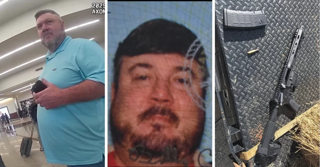 Detienen a hombre armado en aeropuerto de Atlanta tras amenaza de tiroteo. 📸 APD- The Border Reports