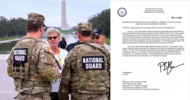 Trump despliega tropas de la Guardia Nacional en ciudades demócratas. 📸 NGDist.Columbia-The Border Reports